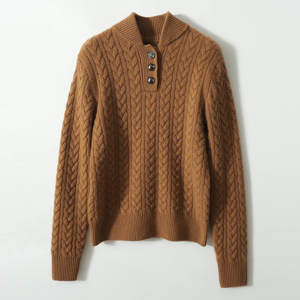 Eleanor - Button-Up Cashmere Sweater