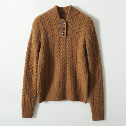Eleanor - Button-Up Cashmere Sweater