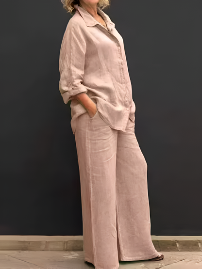 Lara | Effortless Linen Shirt Suit for Every Occasion