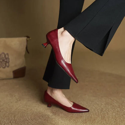 Yanil Genuine Leather Heels