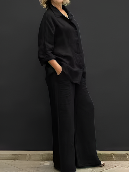 Lara | Effortless Linen Shirt Suit for Every Occasion