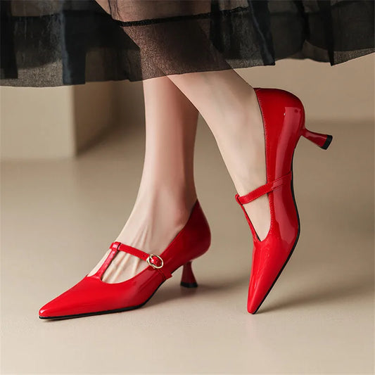 Rabeca Genuine Leather Heels