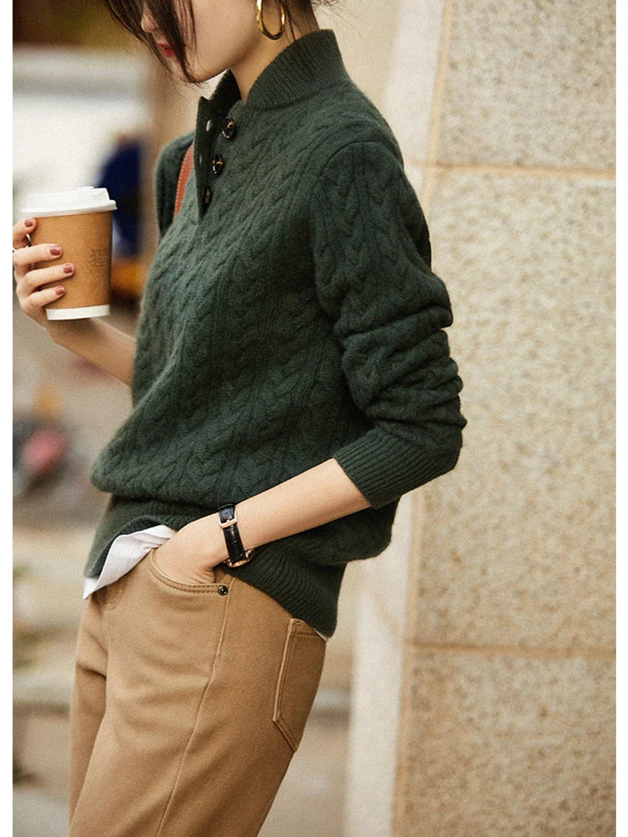 Eleanor - Button-Up Cashmere Sweater