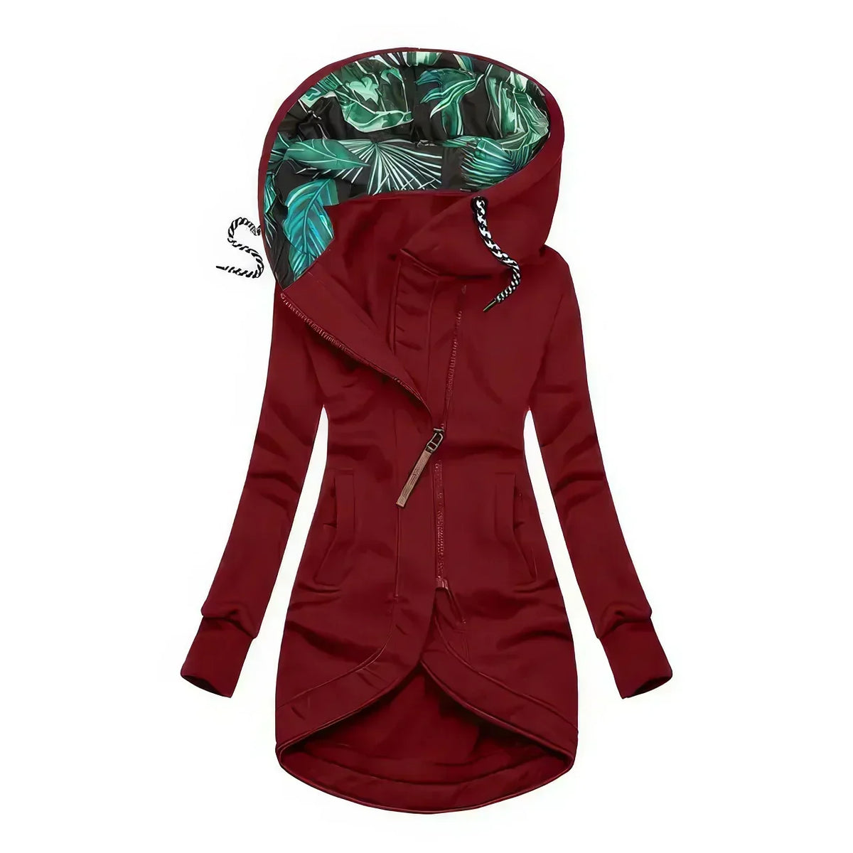 Katherina | Hooded Zip Jacket with Printed Lining for Women