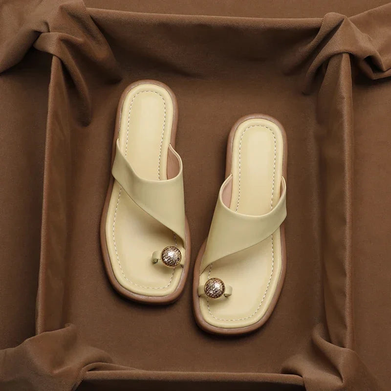 Maeve - Leather Slides