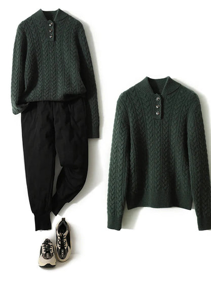 Eleanor - Button-Up Cashmere Sweater
