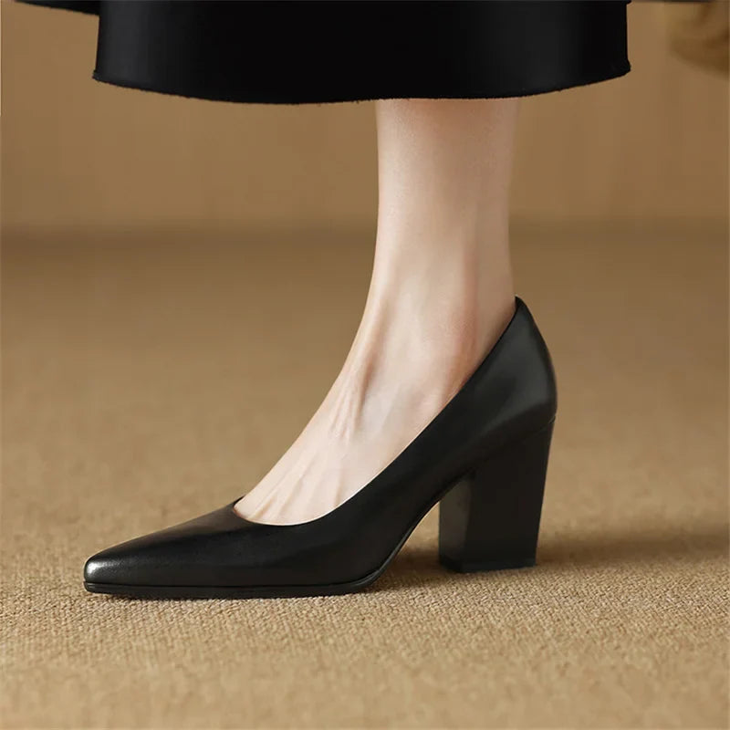 Zella Genuine Leather Heels