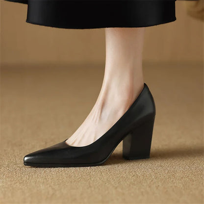 Zella Genuine Leather Heels