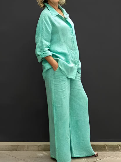 Lara | Effortless Linen Shirt Suit for Every Occasion