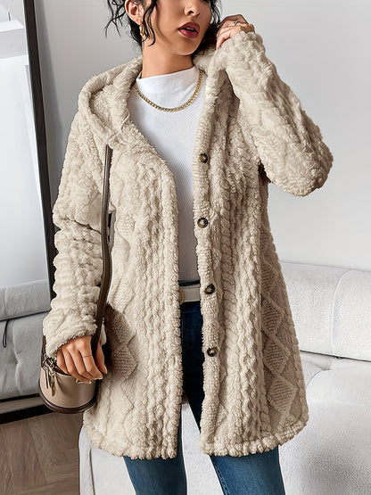Alice - Fuzzy Fleece Button Down Cardigan