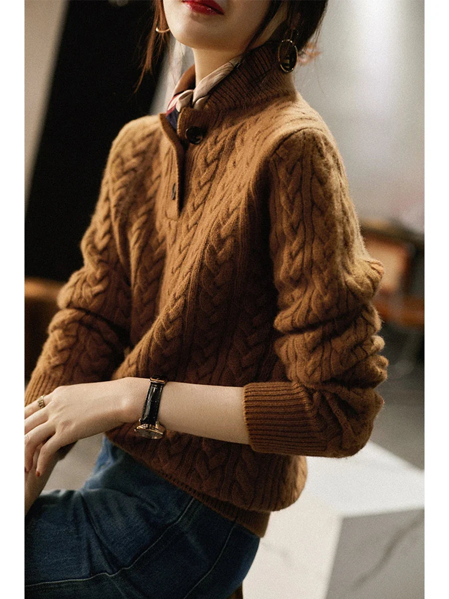 Eleanor - Button-Up Cashmere Sweater