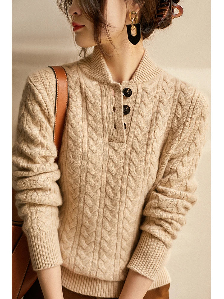 Eleanor - Button-Up Cashmere Sweater