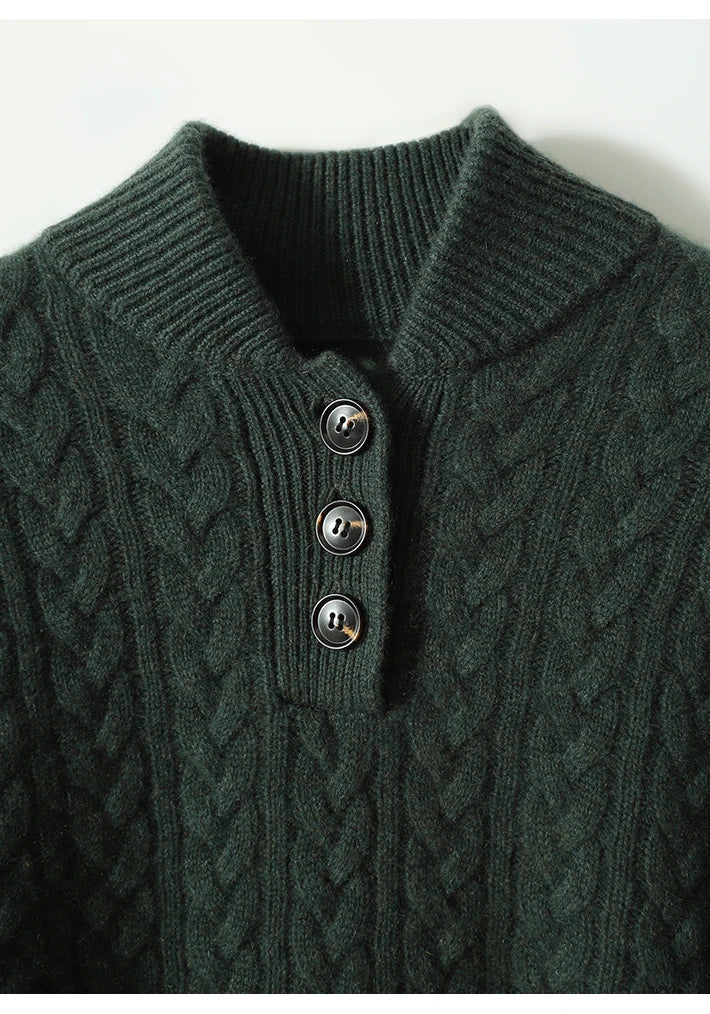 Eleanor - Button-Up Cashmere Sweater
