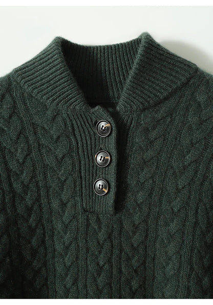 Eleanor - Button-Up Cashmere Sweater