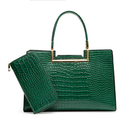 Elegant Leather Bag and Wallet Duo