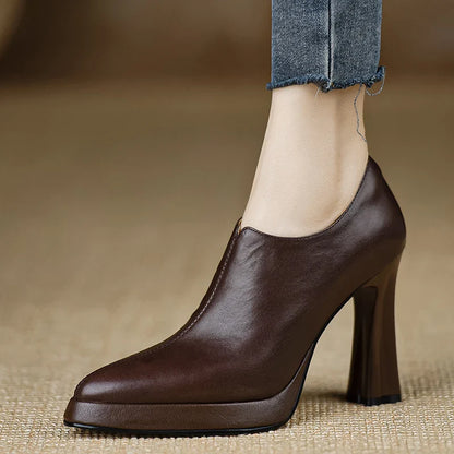 Anita Leather Heels