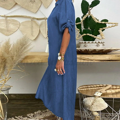 Sadie | Relaxed Denim Shirt Dress