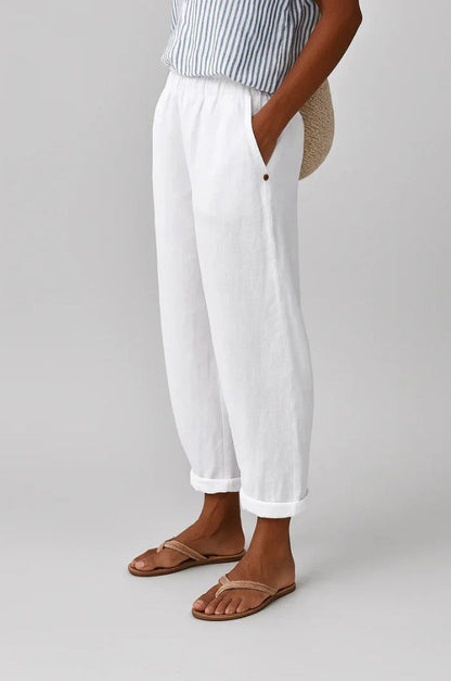 Stella | Classic Linen-Style Trousers