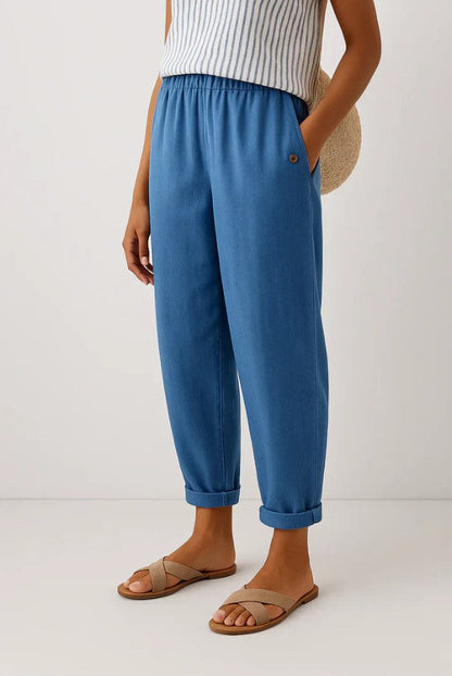 Stella | Classic Linen-Style Trousers