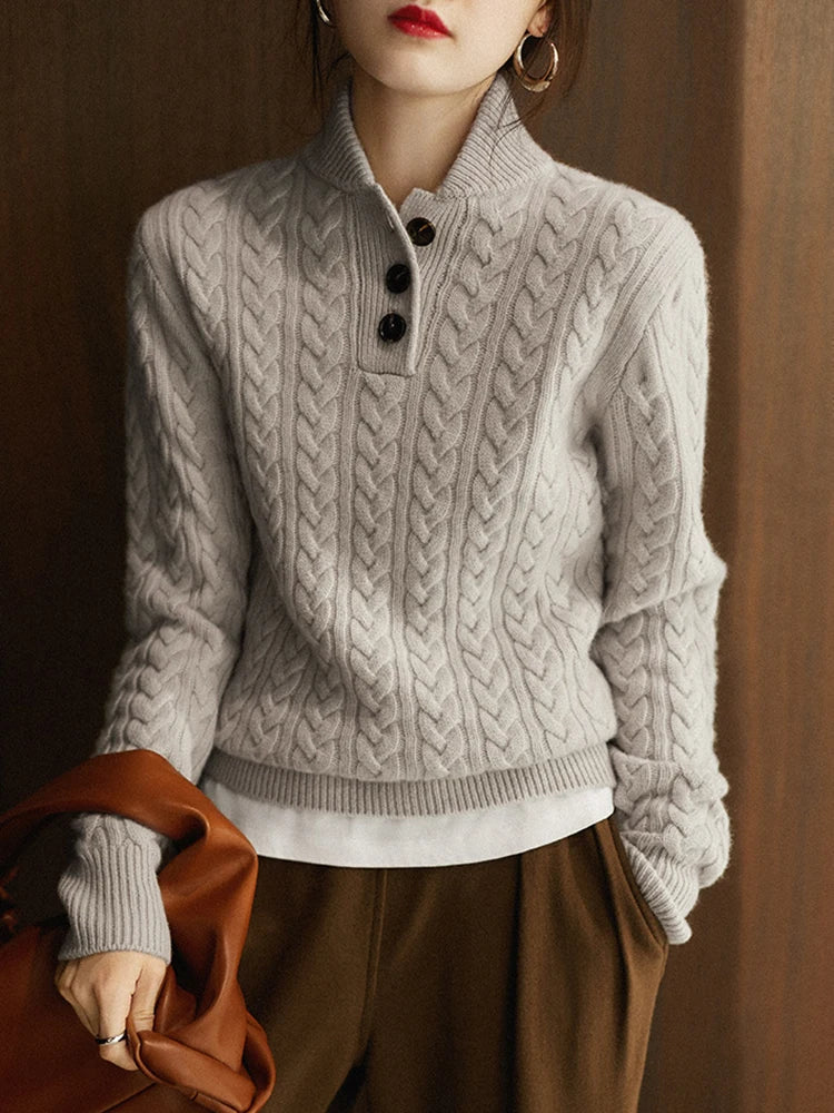 Eleanor - Button-Up Cashmere Sweater