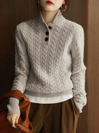 Eleanor - Button-Up Cashmere Sweater
