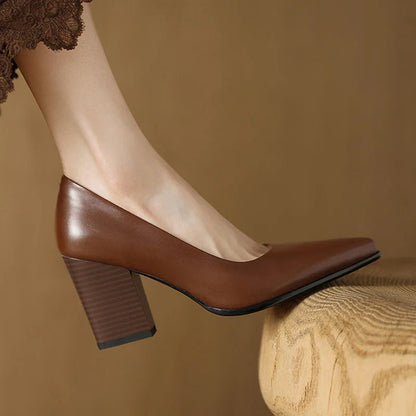 Zella Genuine Leather Heels
