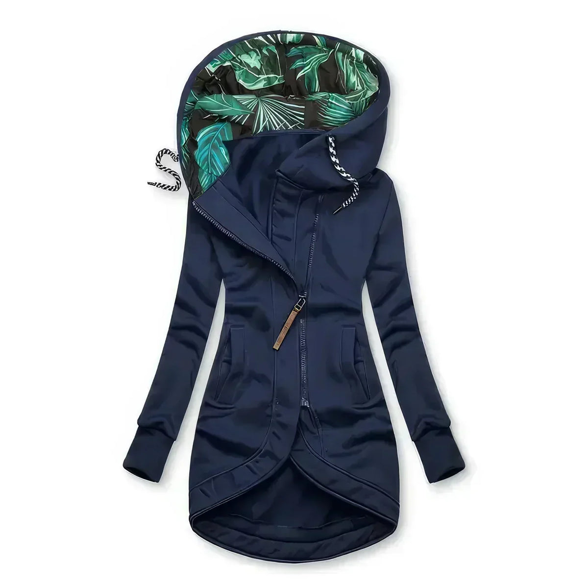 Katherina | Hooded Zip Jacket with Printed Lining for Women