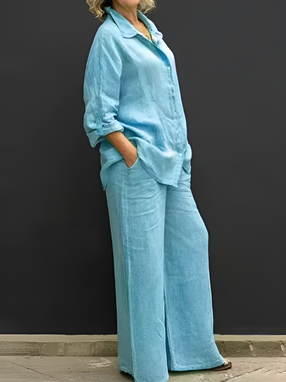 Lara | Effortless Linen Shirt Suit for Every Occasion