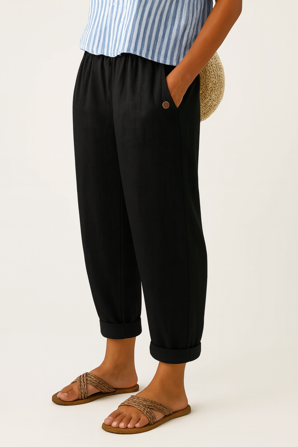 Stella | Classic Linen-Style Trousers