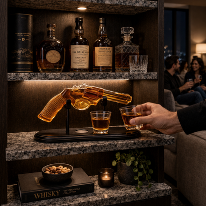 Whiskey Bottle – Revolver Set Edition with Glasses