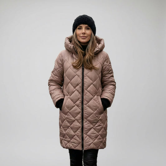 Claire | Quilted Hooded Long Coat
