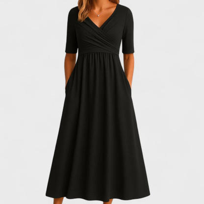 Eleanor | Chic Midi Dress Featuring Pockets