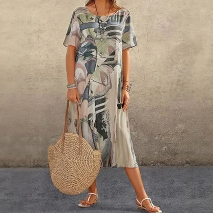 Grace - Dress in Contemporary Abstract Print