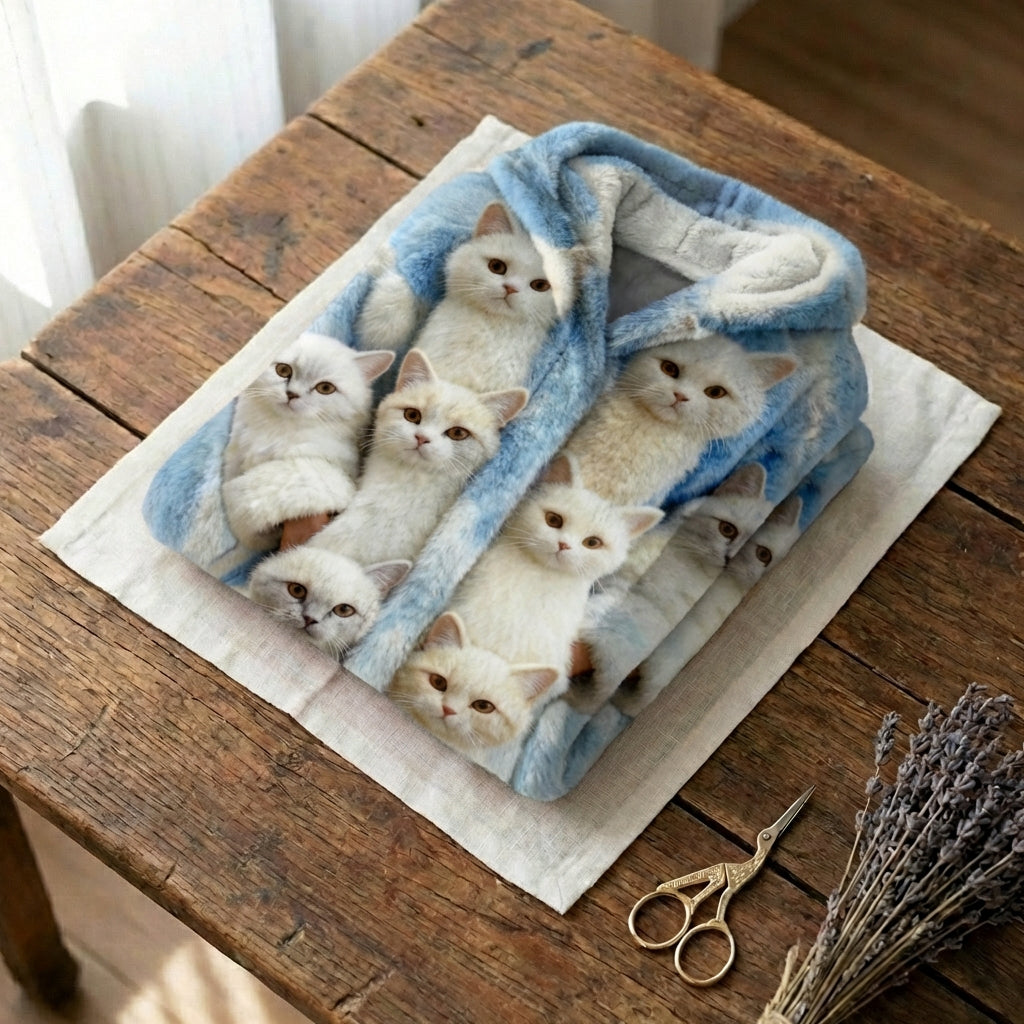 Paige - Multi-Cat Print Wool Vest