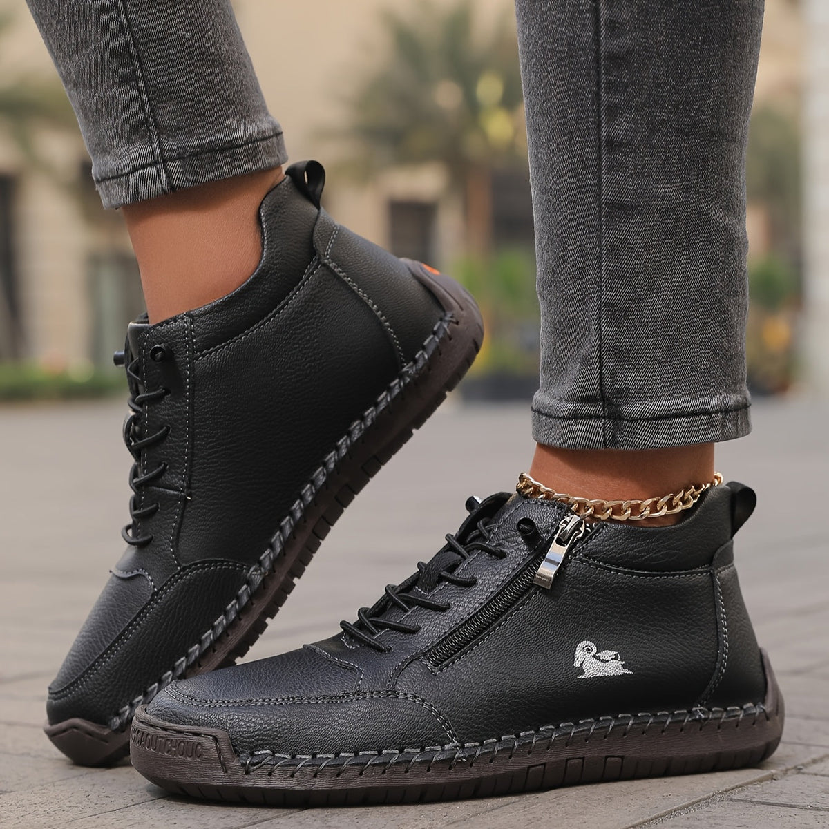 Flora Zip-Up Comfort Orthopedic Shoes