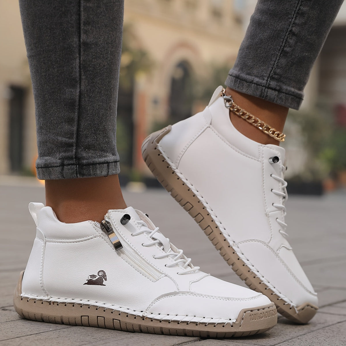 Flora Zip-Up Comfort Orthopedic Shoes