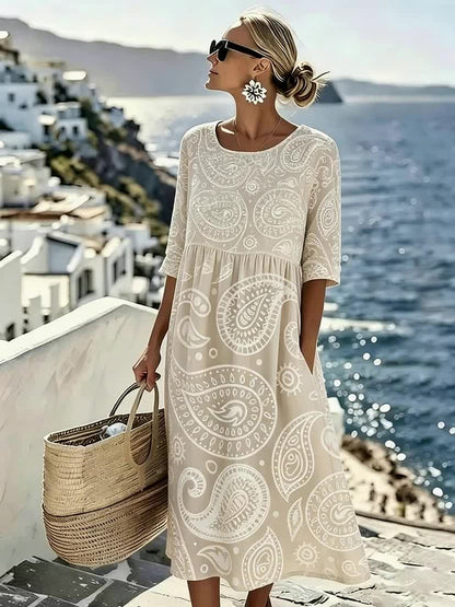 Amelie™ | Midi Dress Paisley Breeze