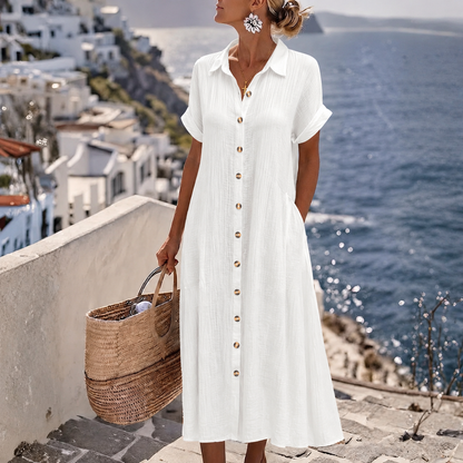 Livia™ | Summer Midi Button Dress