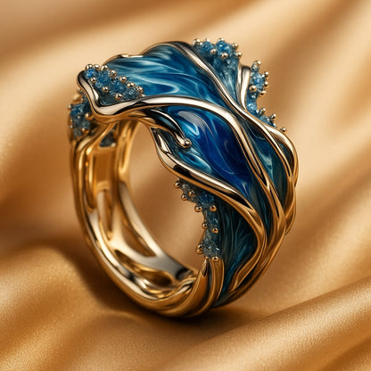 Vintage Inspired Wavy Ring