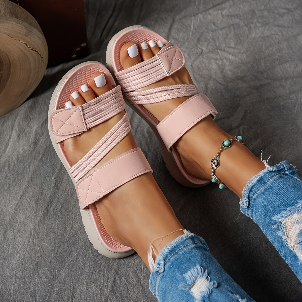 Cleo Cozy Sports Platform Sandals