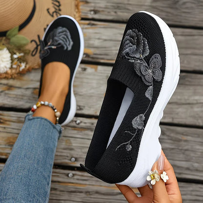 Carolyn - Butterfly Embroidered Loafers