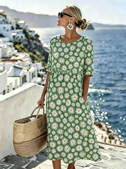 Daisy™ | Midi Dress Field of Flowers