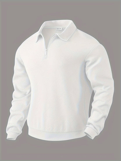 James - Vintage Geometric Design Sweater With Zipper