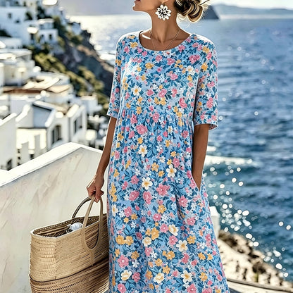 Charlotte™ - Elegant Floral Midi Summer Dress