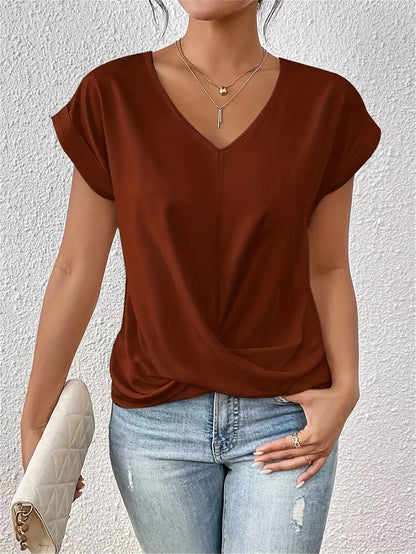 Cleo | Adorable Casual T-Shirt with Sweetheart Neckline (1+1 FREE)