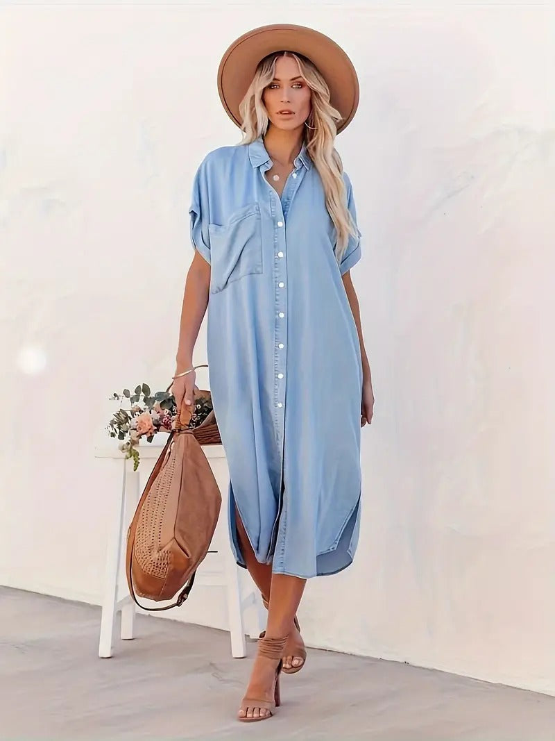 SAVANNAH | Pocketed Shirt Dress