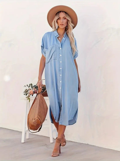 SAVANNAH | Pocketed Shirt Dress