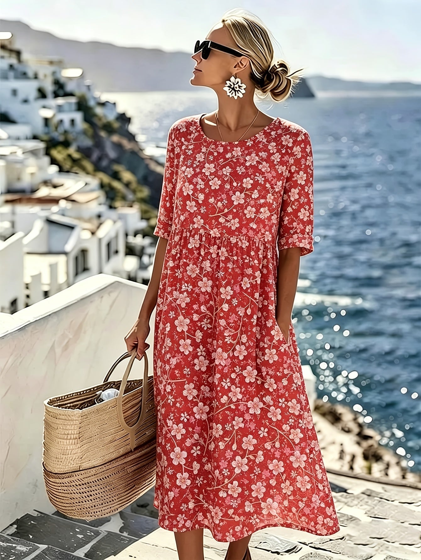 Scarlett™ | Midi Dress Floral Breeze