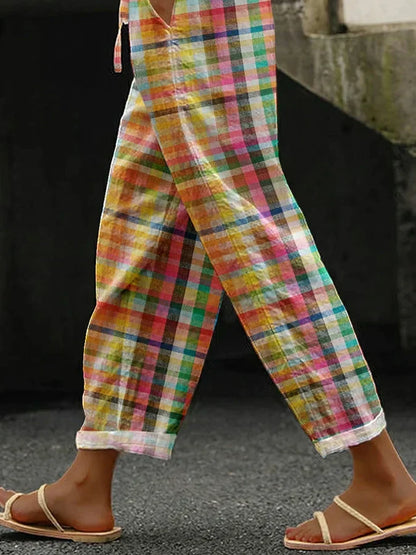 MICHELLE | COMFORTABLE CHECKERED PANTS