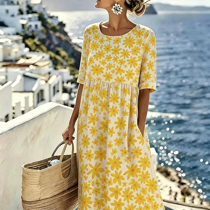 Evelyn™ | Midi Dress Sunshine Bloom